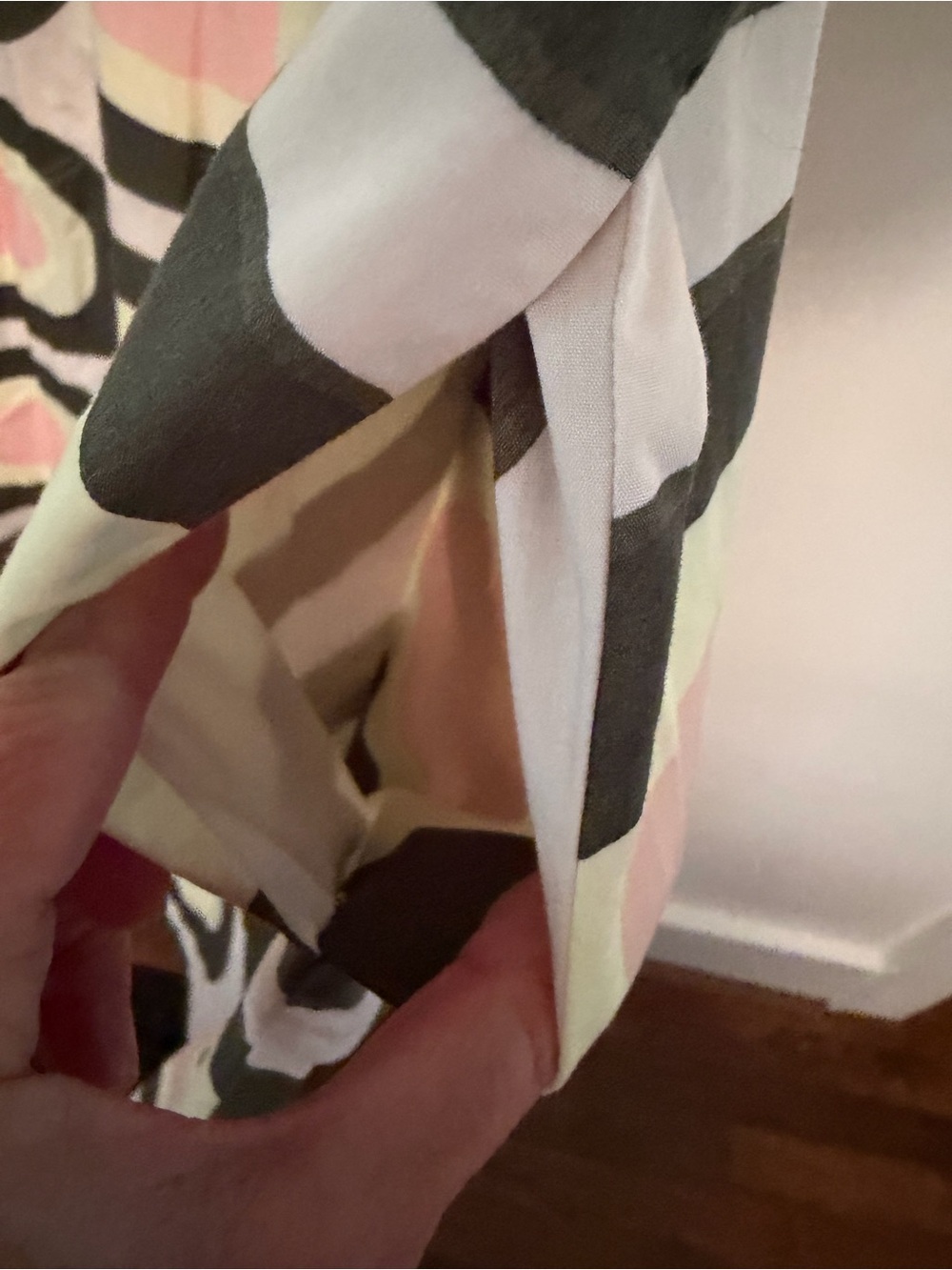Marimekko Cream Midi Dress with Green Circle Motif - Picture 5 of 8